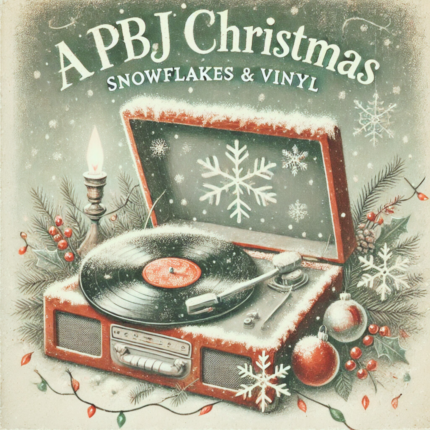 LIMITED** Signed "A PBJ Christmas: Snowflakes & Vinyl" Vinyl White